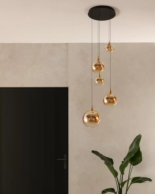 Hanglamp Gisela 5-lichts rond incl. LED