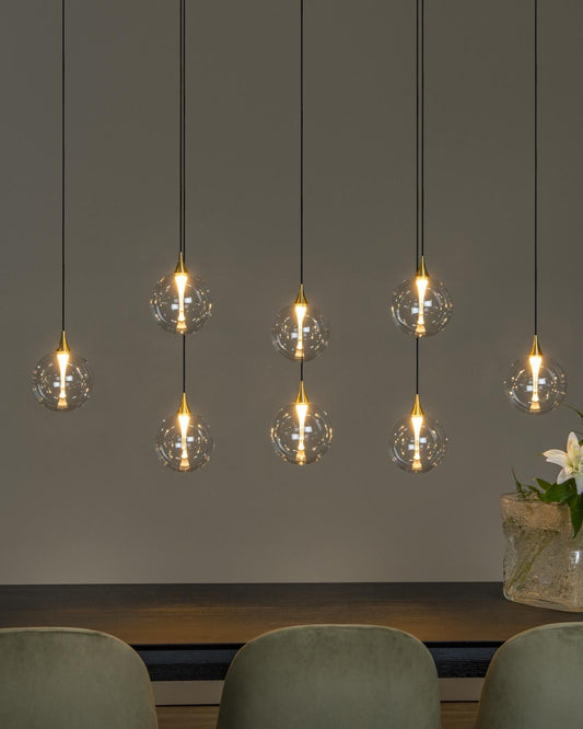 Hanglamp Gisela helder 8-lichts incl. LED