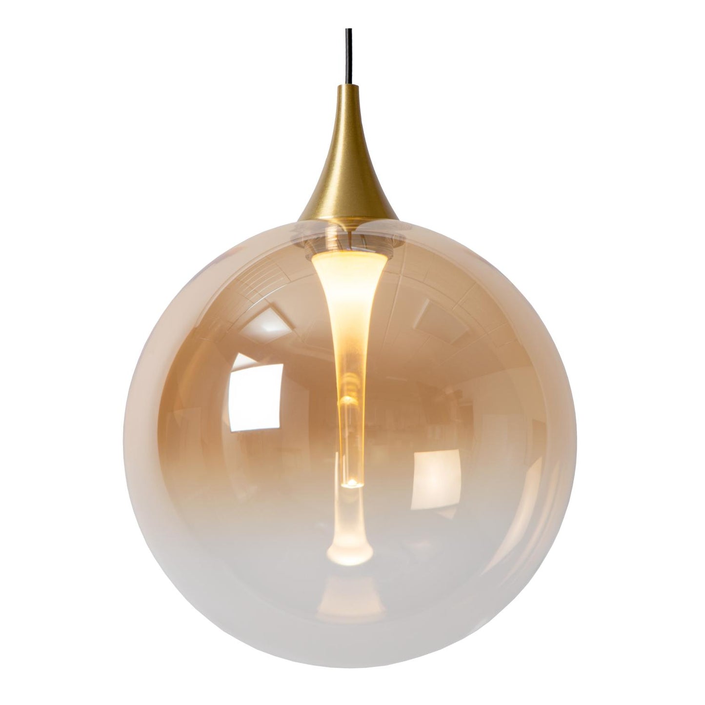 Hanglamp Gisela amber 8-lichts incl. LED