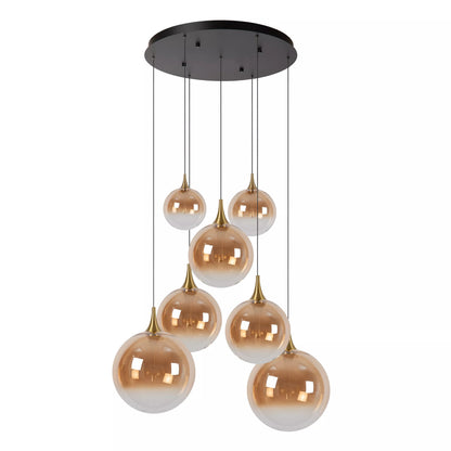 Hanglamp Gisela vide 7-lichts incl. LED
