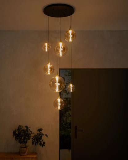 Hanglamp Gisela vide 7-lichts incl. LED