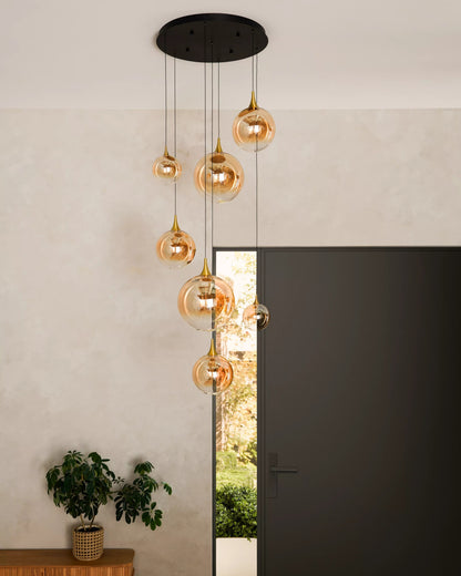 Hanglamp Gisela vide 7-lichts incl. LED