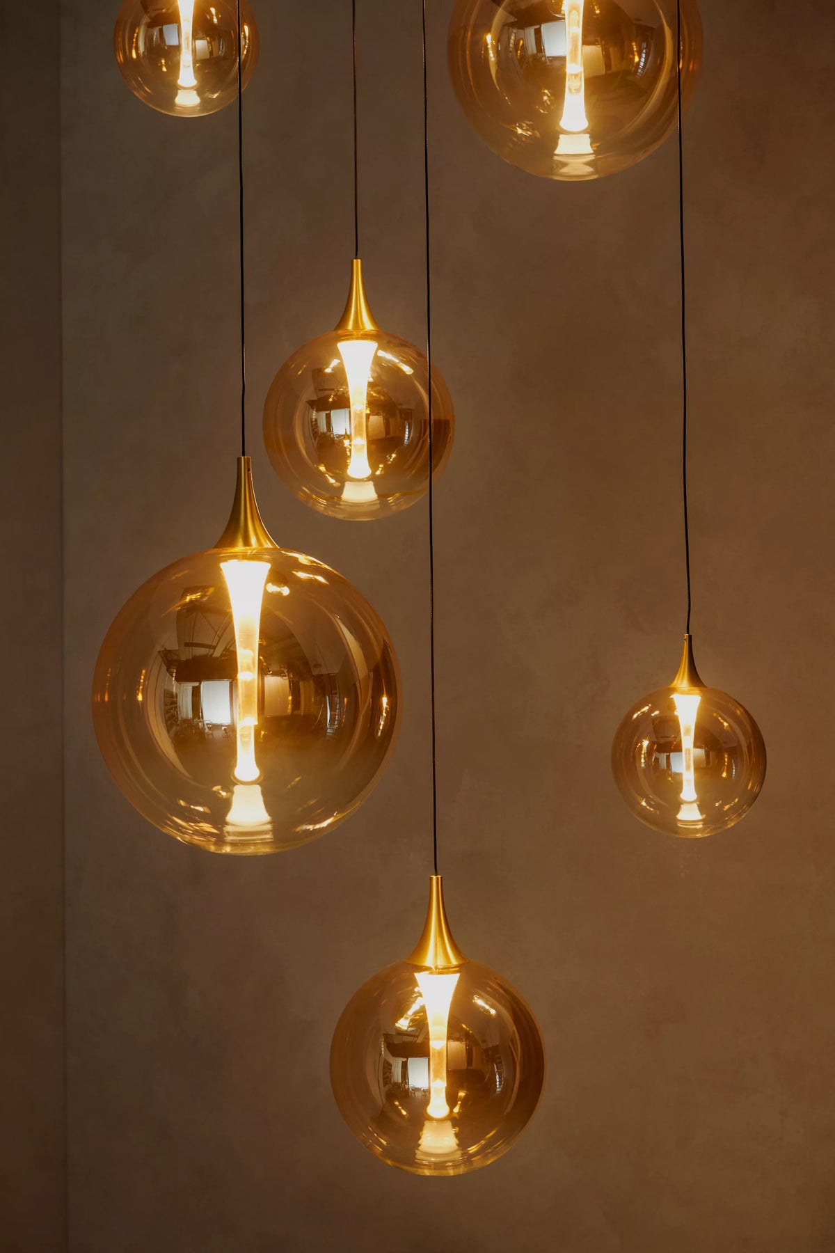 Hanglamp Gisela vide 7-lichts incl. LED