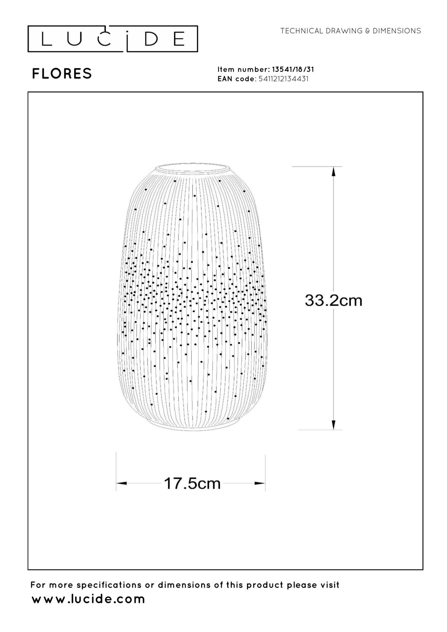 Tafellamp Flores porselein M E14
