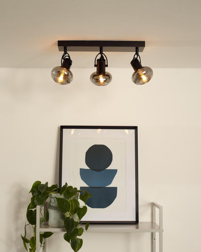 Plafondspot Madee smoke 3-lichts E14