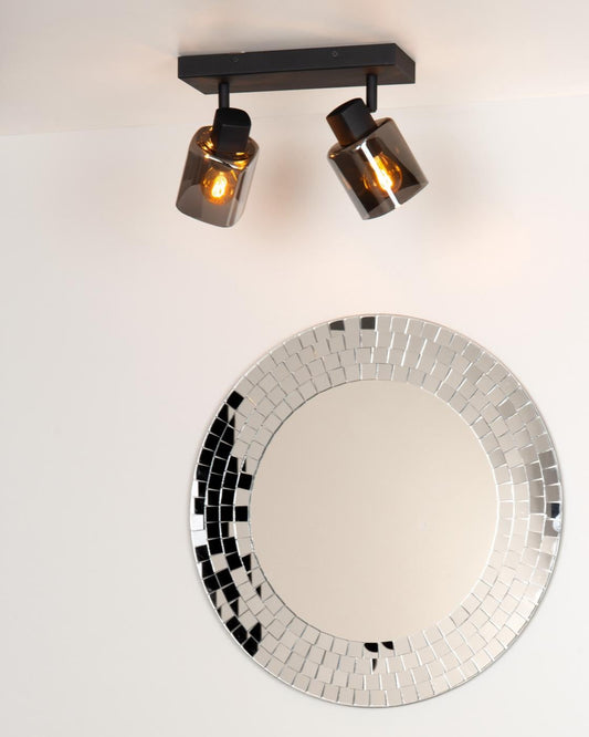 Plafondspot Alion smoke 2-lichts E14