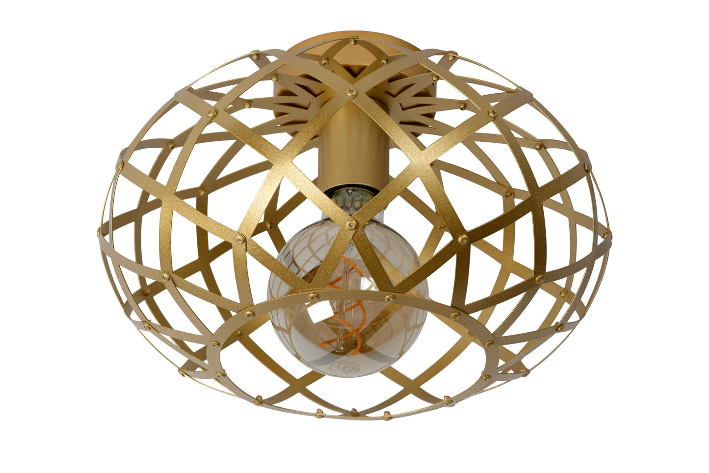 Plafondlamp Wolfram goud E27