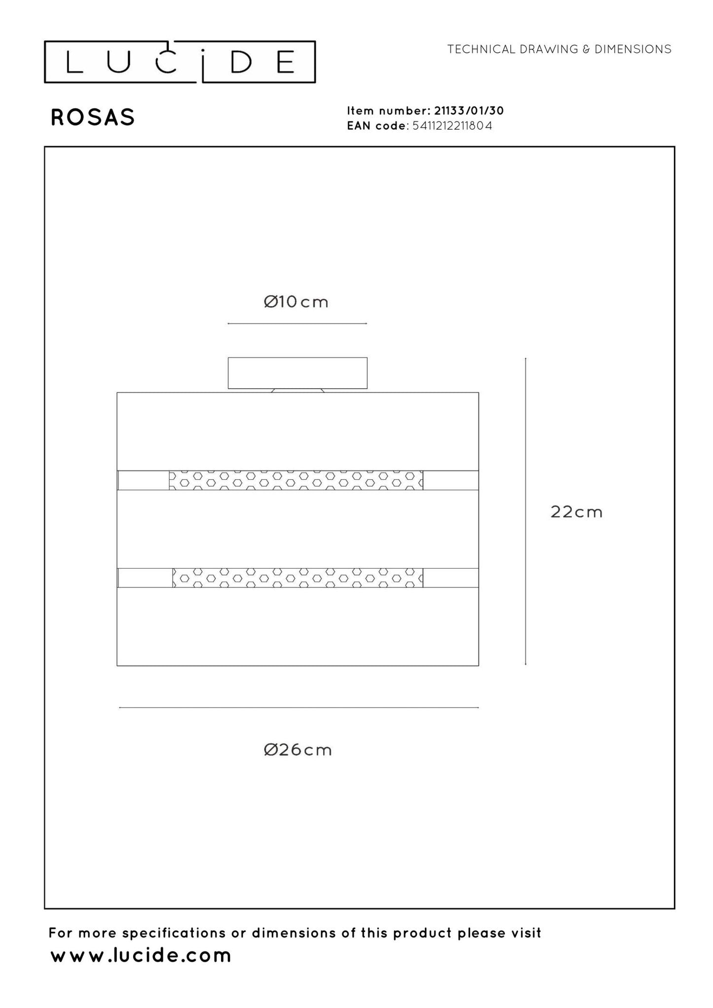 Plafondlamp Rosas zwart-goud E27