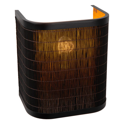 Wandlamp Tagalog zwart-goud E27