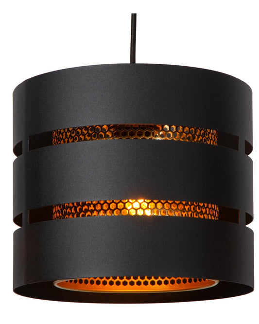 Hanglamp Rosas zwart-goud E27