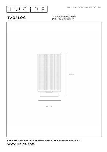 Tafellamp Tagalog zwart E27