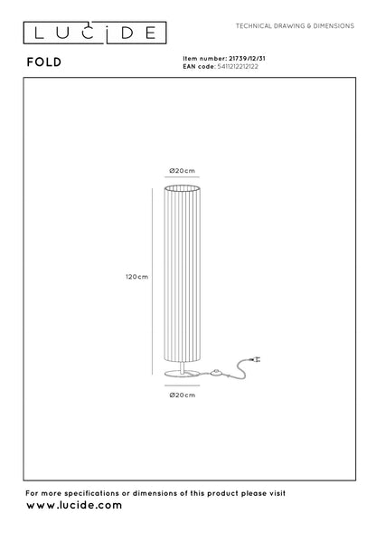 Vloerlamp Fold M 2x E27