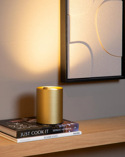 Grondspot Tube mat goud 3-standen