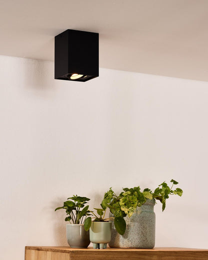 Plafondspot Tube zwart GU10