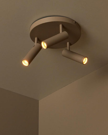 Plafondspot 3x Gu10 Taupe