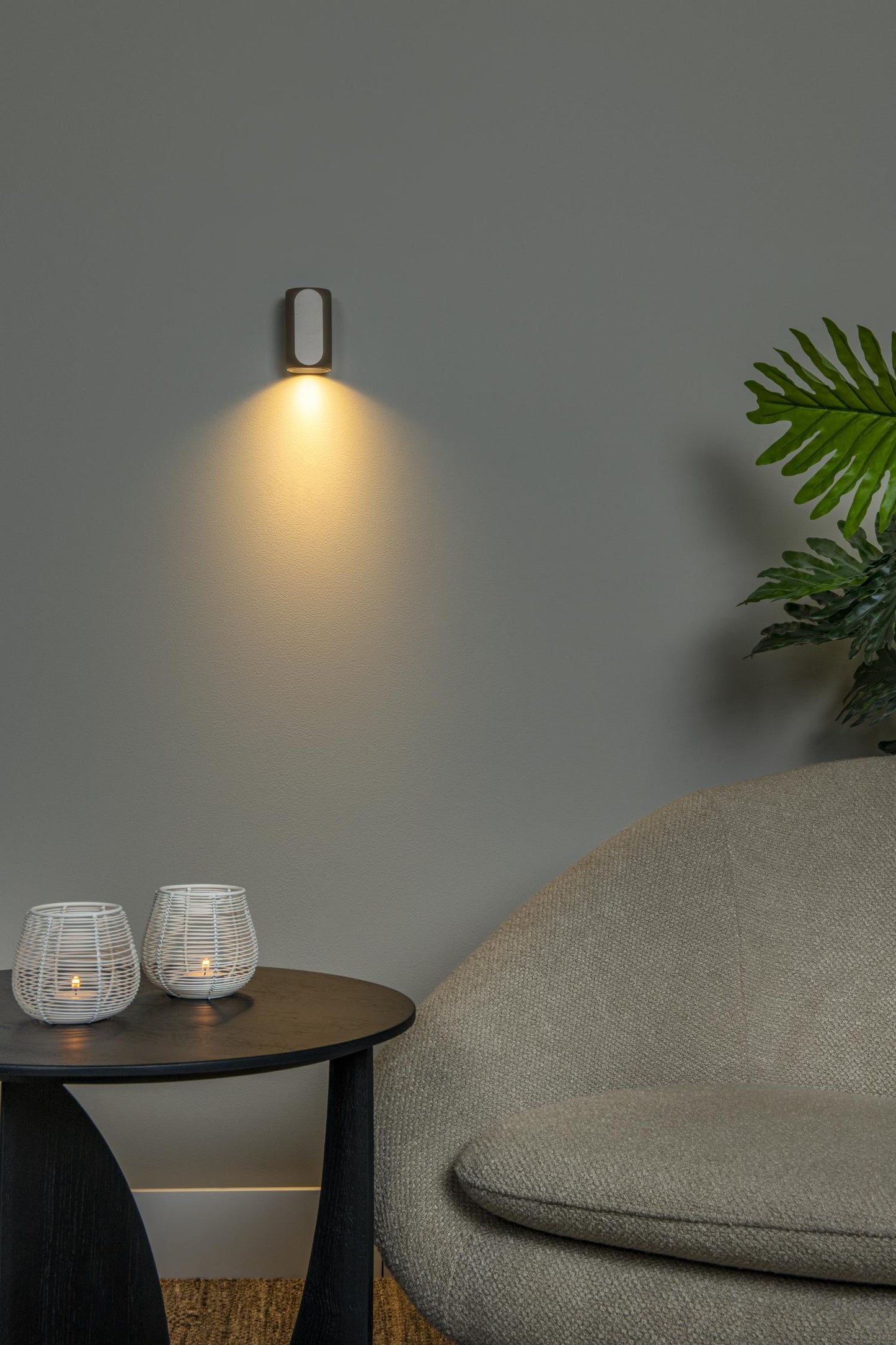 Wandlamp koffie downlighter