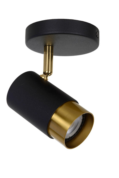Plafondspot Floris zwart-goud GU10