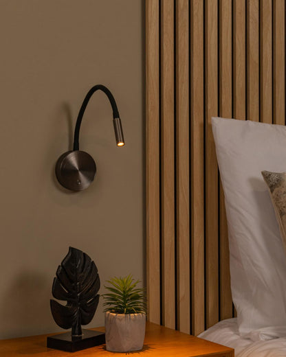 Oplaadbare wandlamp Asja gun metal