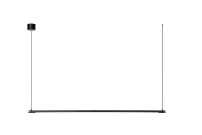 Strakke hanglamp Marnik 152cm zwart-goud