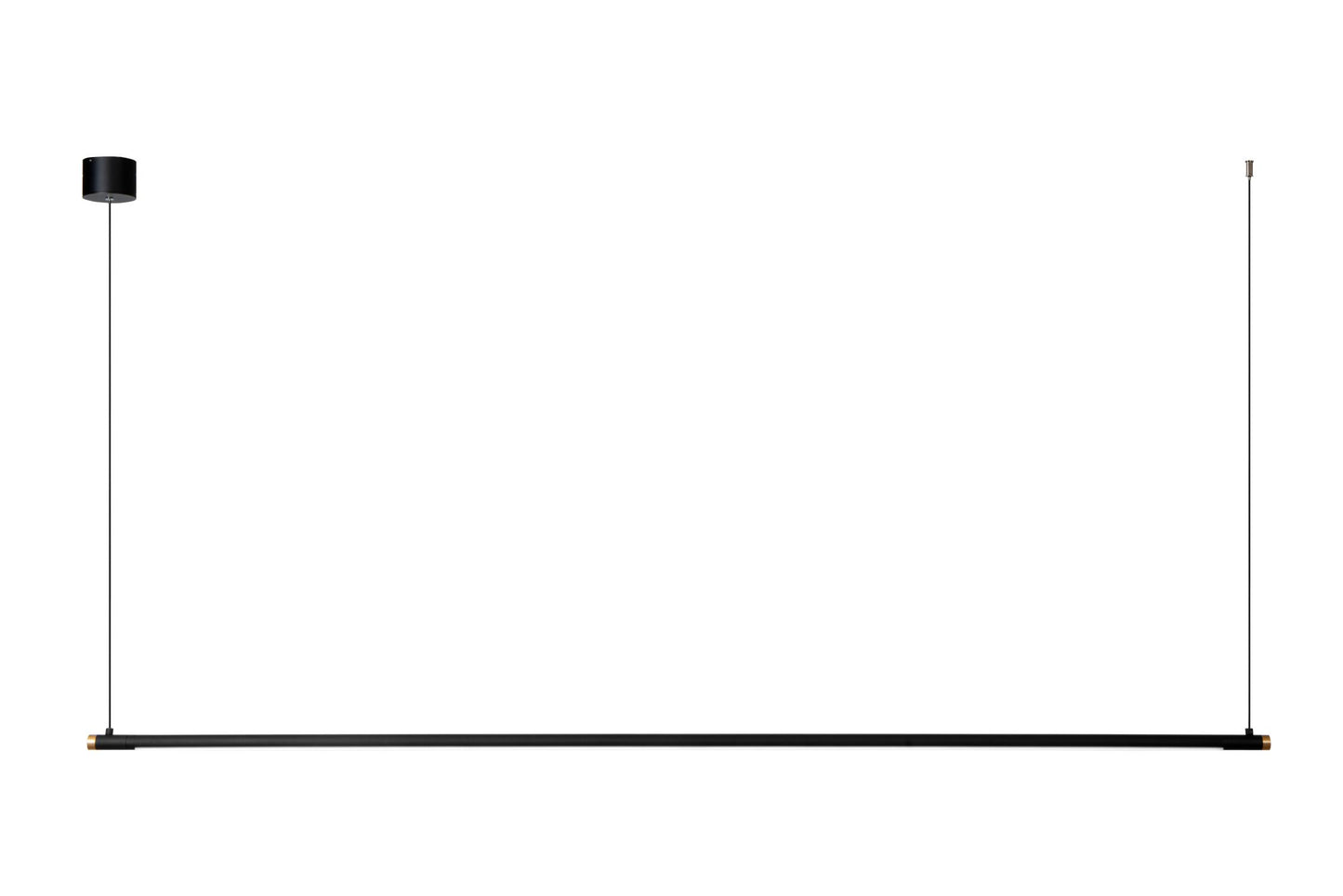 Strakke hanglamp Marnik 197cm zwart-goud