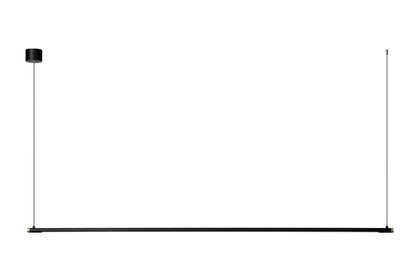 Strakke hanglamp Marnik 197cm zwart-goud