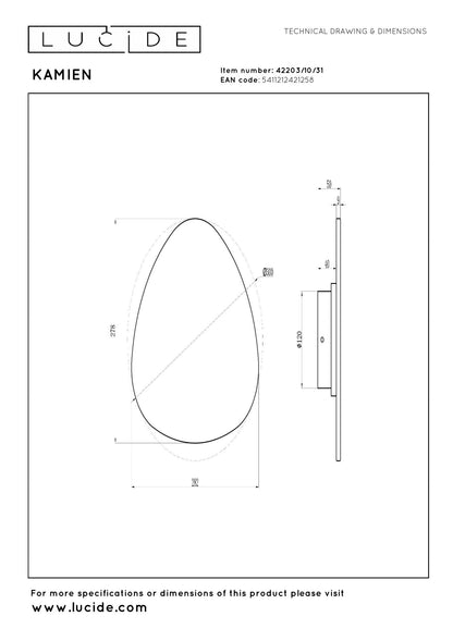 Wandlamp Marble 30cm