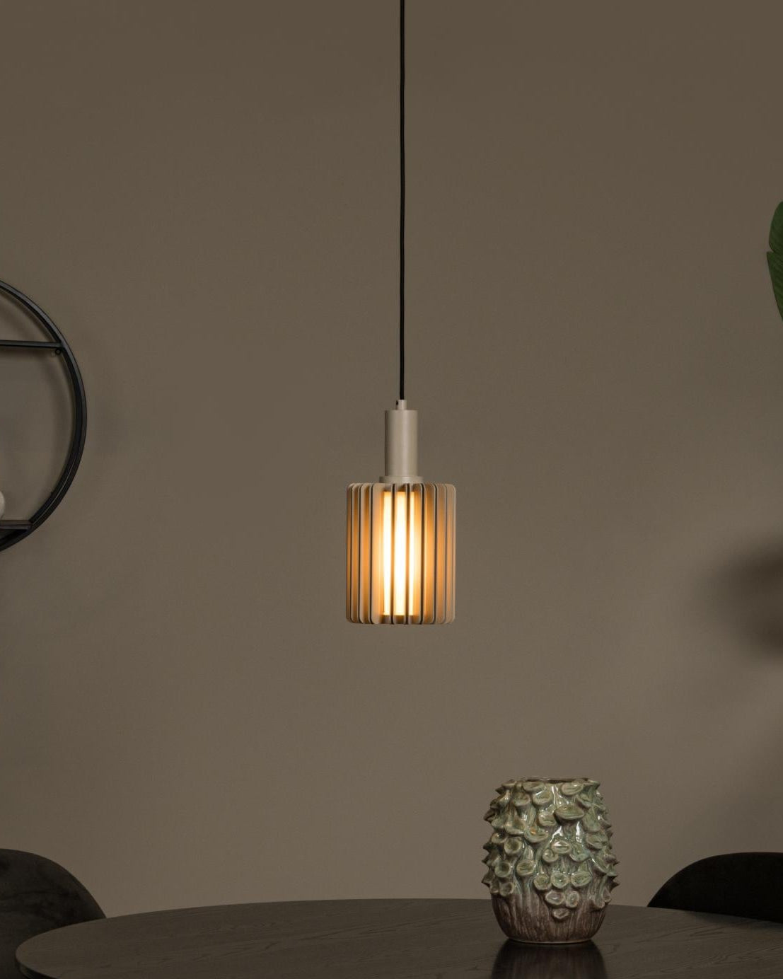 Hanglamp Lambres taupe E27