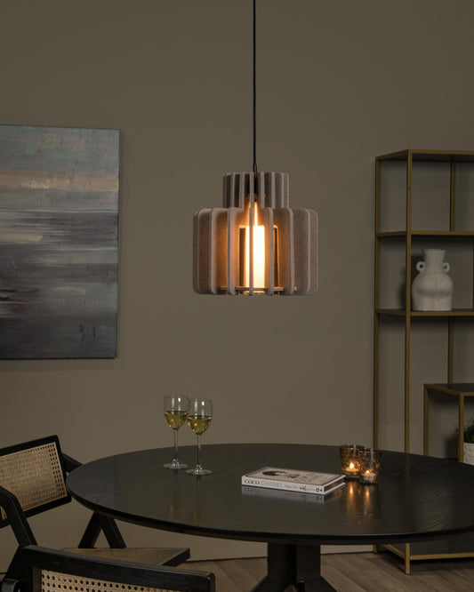 Hanglamp Rollo taupe 31cm E27