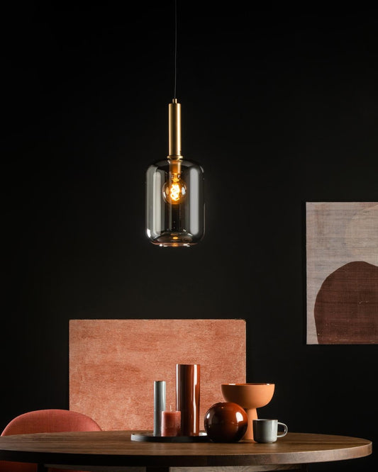 Hanglamp Joanet L messing-smoke E27