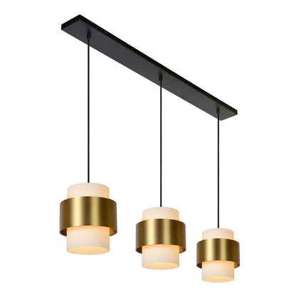 Hanglamp Fermin 3-lichts messing-goud E27