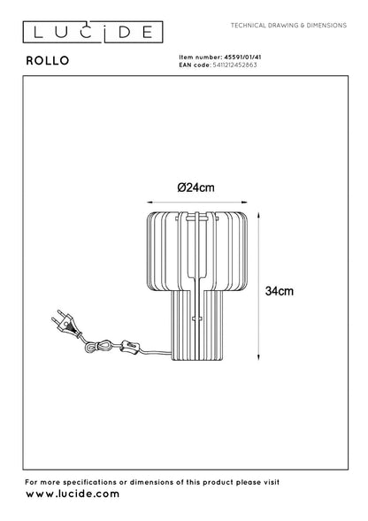 Tafellamp Rollo taupe E27