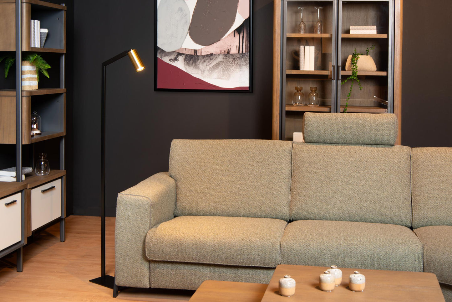 Leeslamp Sybil zwart-goud GU10