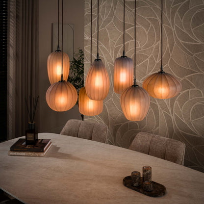Hanglamp Altura 7-lichts / Sienna bruin-frosted