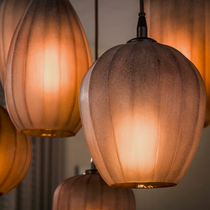 Hanglamp Altura 7-lichts / Sienna bruin-frosted