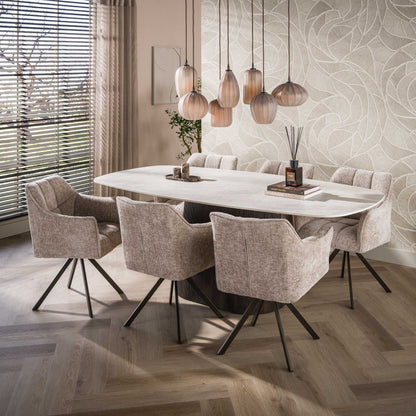 Hanglamp Altura 7-lichts / Sienna bruin-frosted