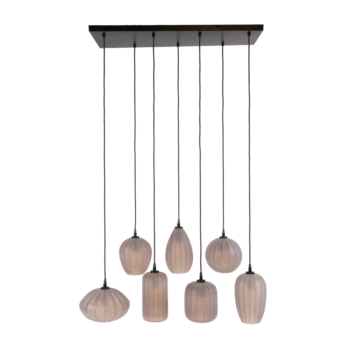 Hanglamp Altura 7-lichts / Sienna bruin-frosted
