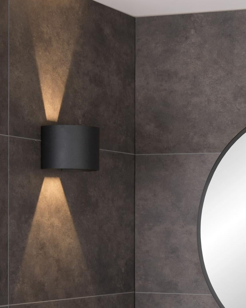 Wandlamp buiten/badkamer Axi rond incl. LED