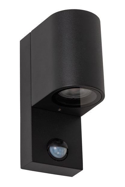 Wandlamp buiten Zaro rond bewegingssensor 1xGU10
