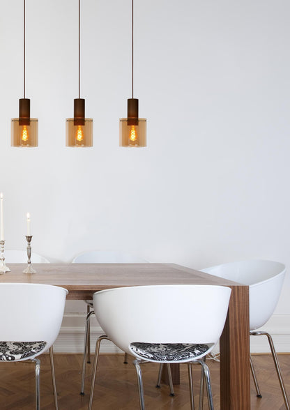 Hanglamp Toledo amber 4xE27