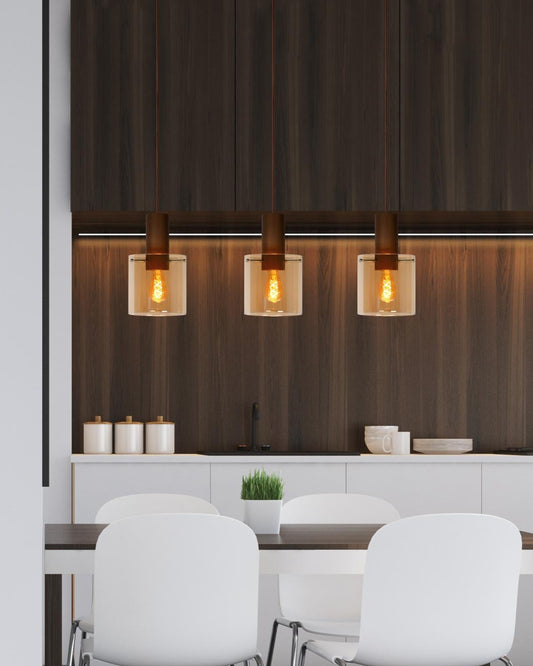 Hanglamp Toledo amber 4xE27