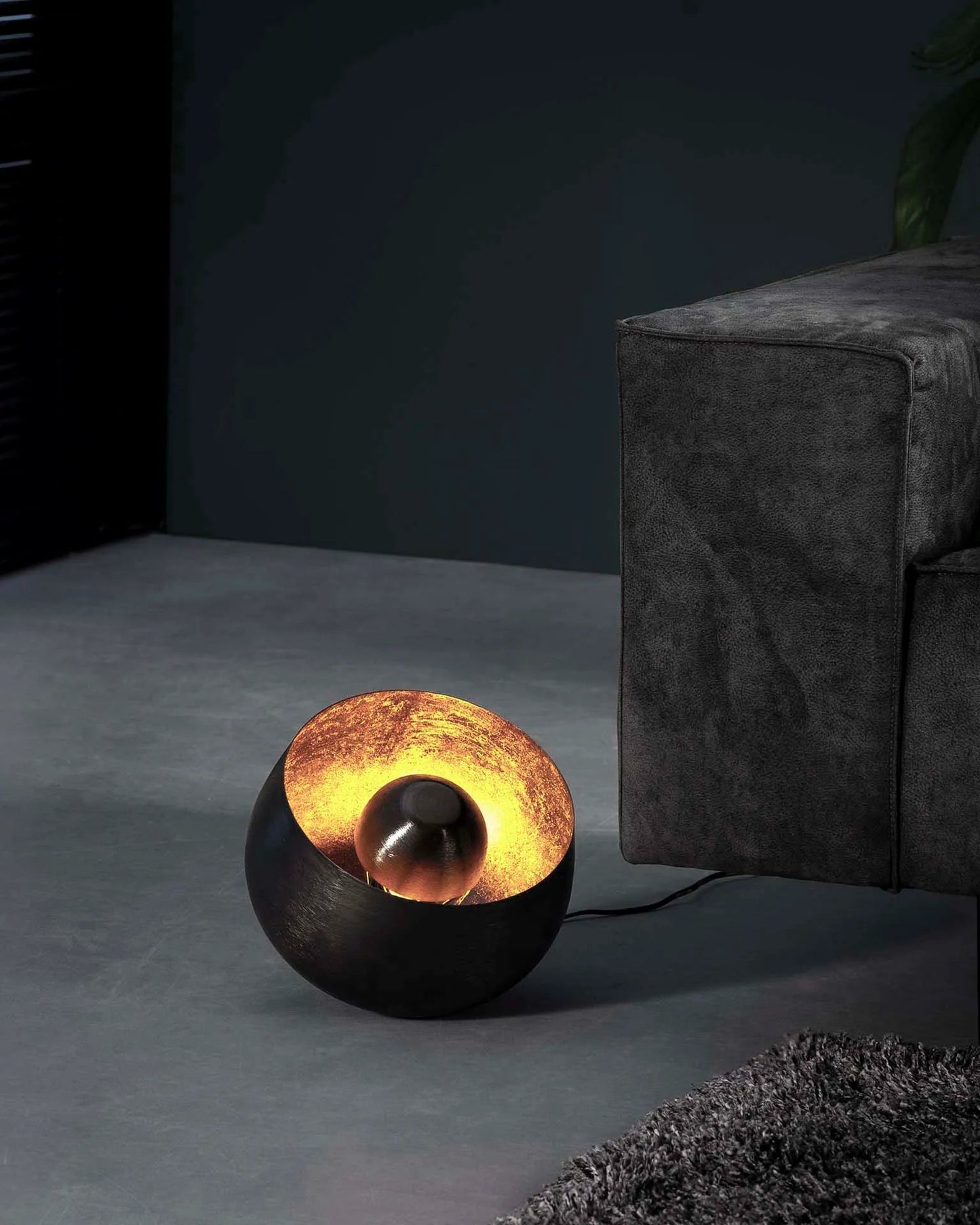 Tafel- vloerlamp basket S bruin