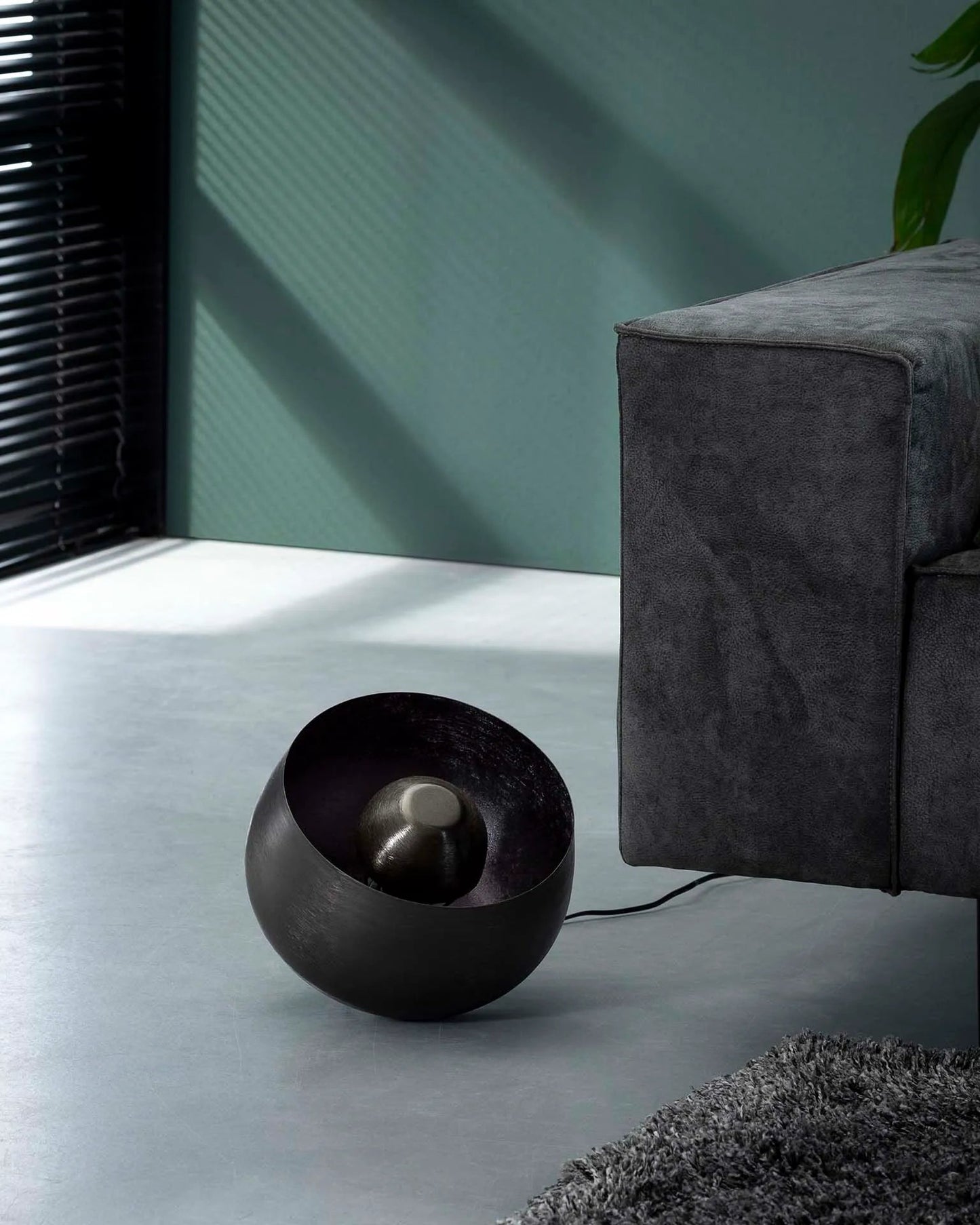 Tafel- vloerlamp basket S bruin