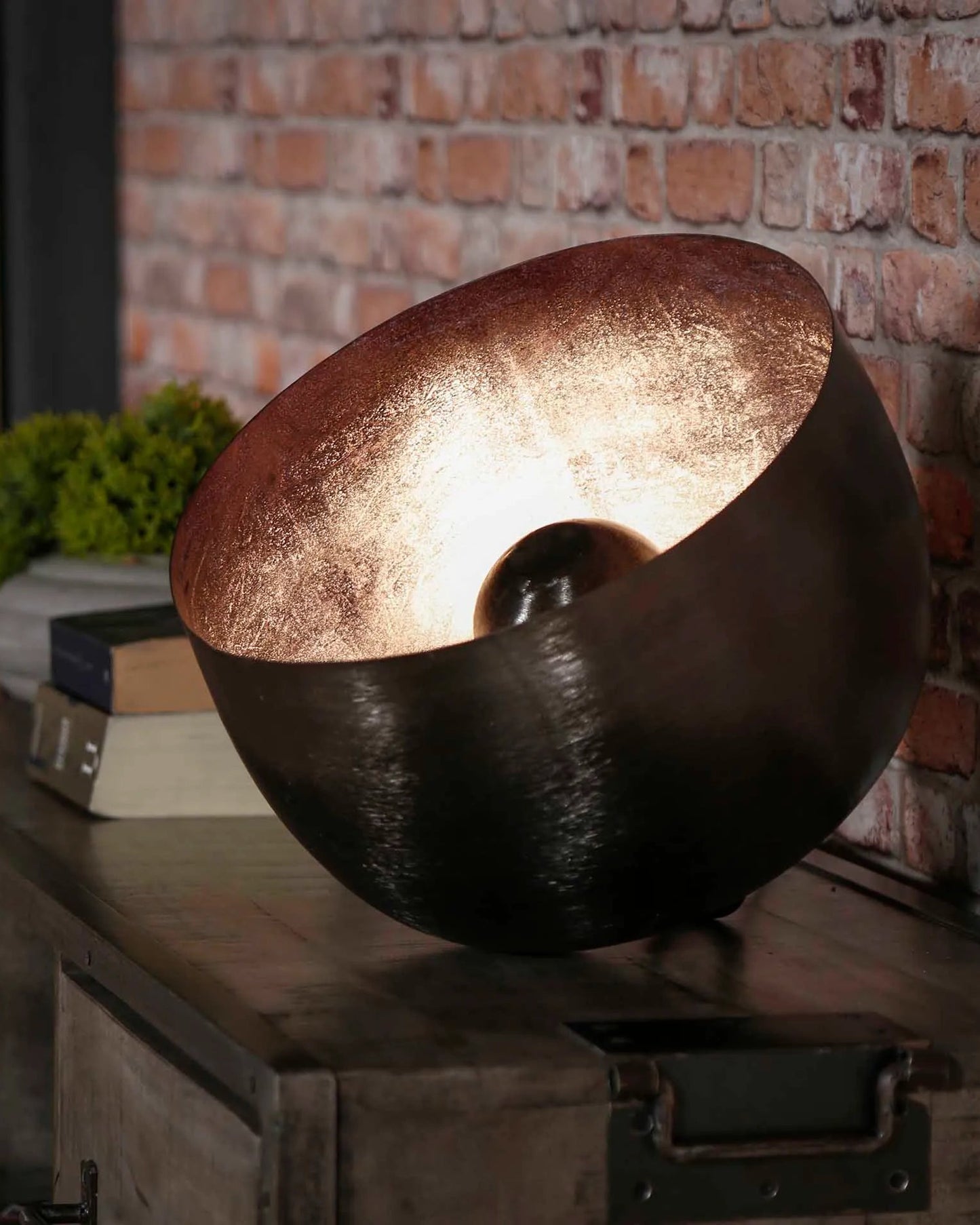 Tafel- vloerlamp Basket M bruin