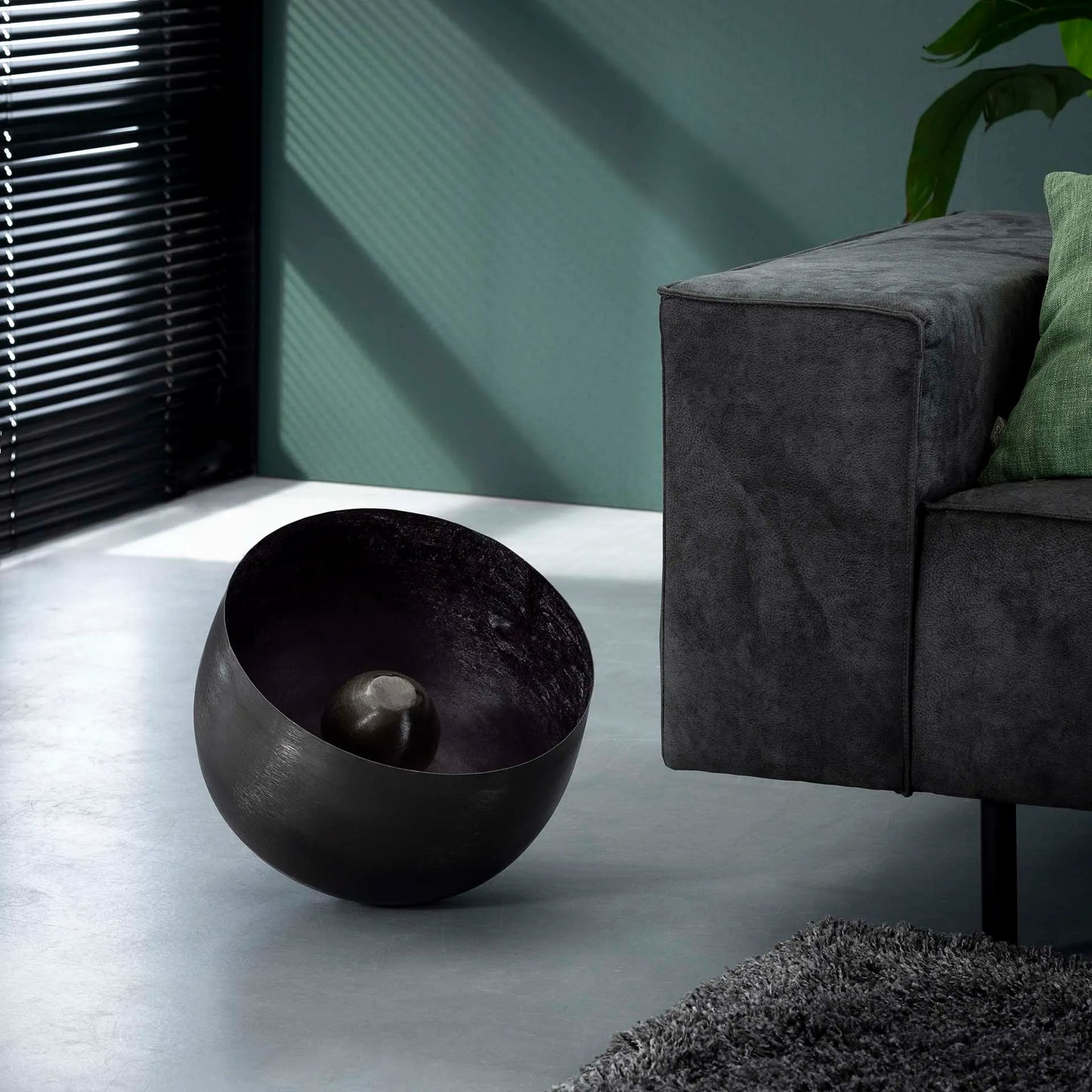 Tafel- vloerlamp Basket M bruin
