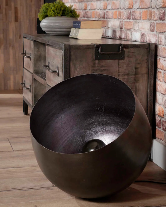 Tafel- vloerlamp bowl L bruin 087686/31Z