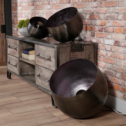 Tafel- vloerlamp Basket L bruin