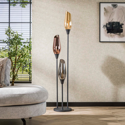 Vloerlamp Cocoon 3-lichts / Zwart
