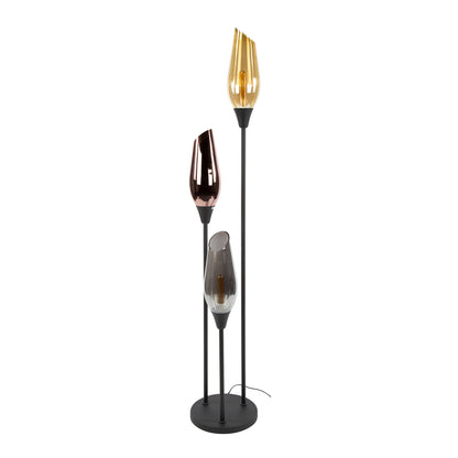 Vloerlamp Cocoon 3-lichts / Zwart