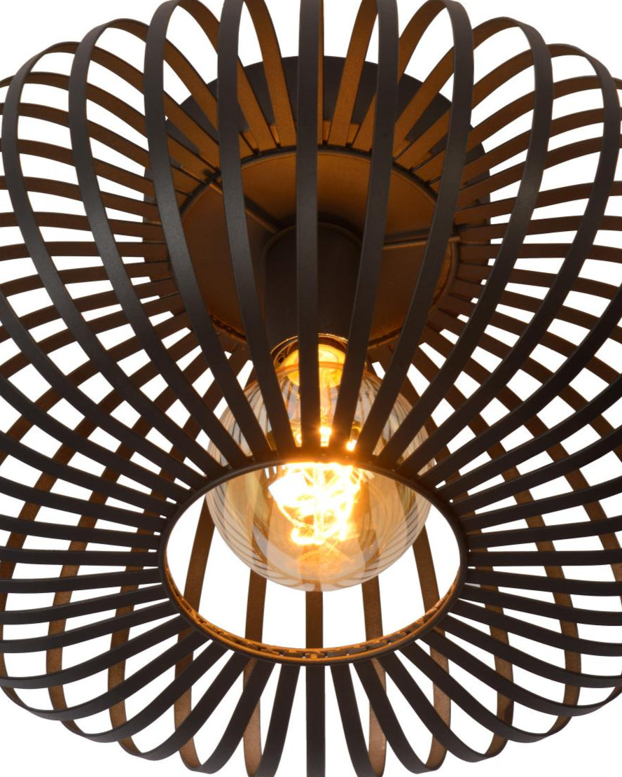 Plafondlamp Manuela zwart E27