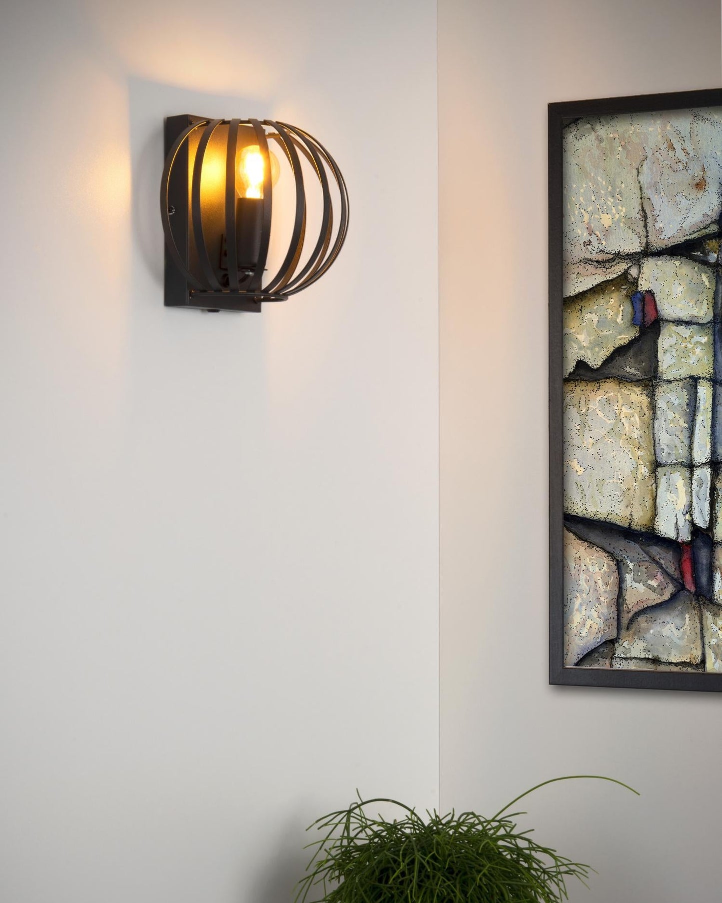 Wandlamp Manuela zwart E14